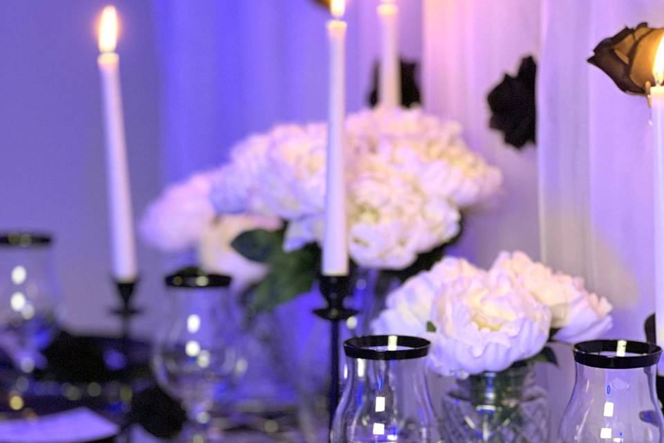 Black and Silver Wedding Decor