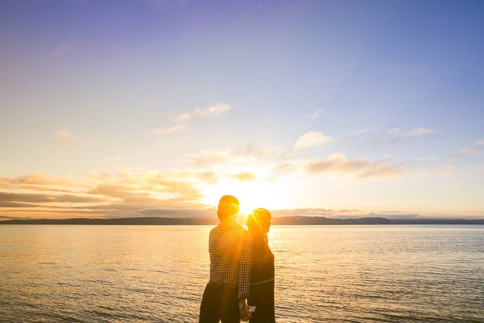 Portrait at sunset