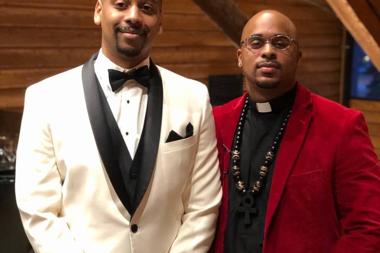Pastor and groom