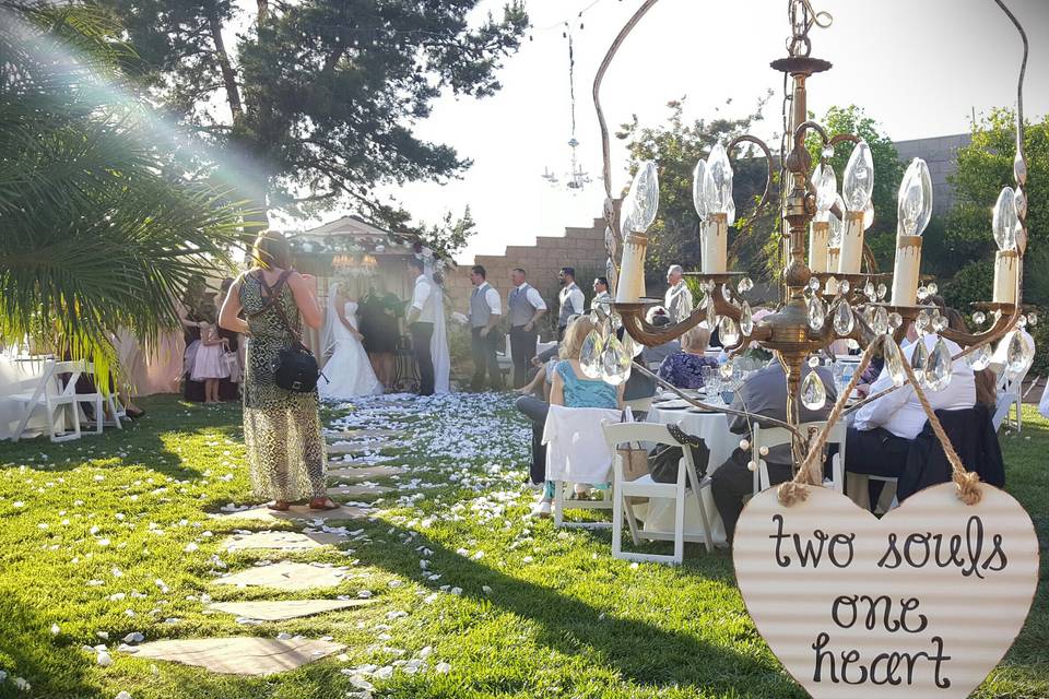 Outdoor wedding ceremony