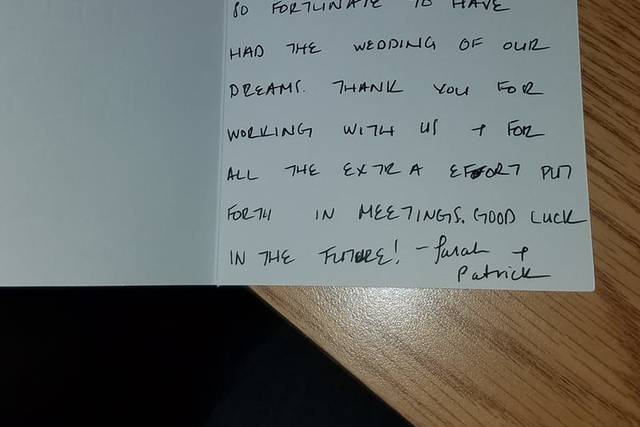 Another thank you note!