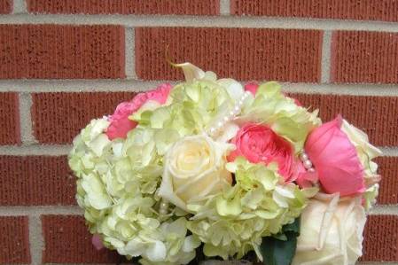 Beautiful upscale look of fresh green hydrangea