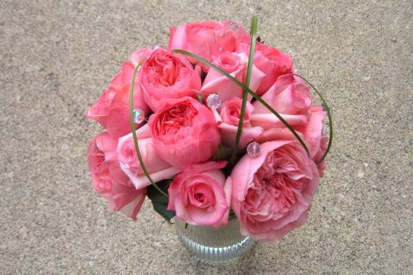 Fantastic bouquet created with french garden roses