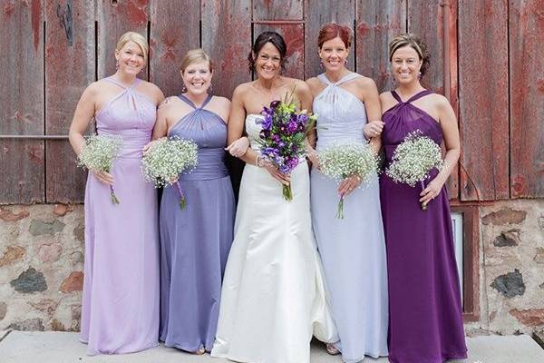 Bride & bridesmaids