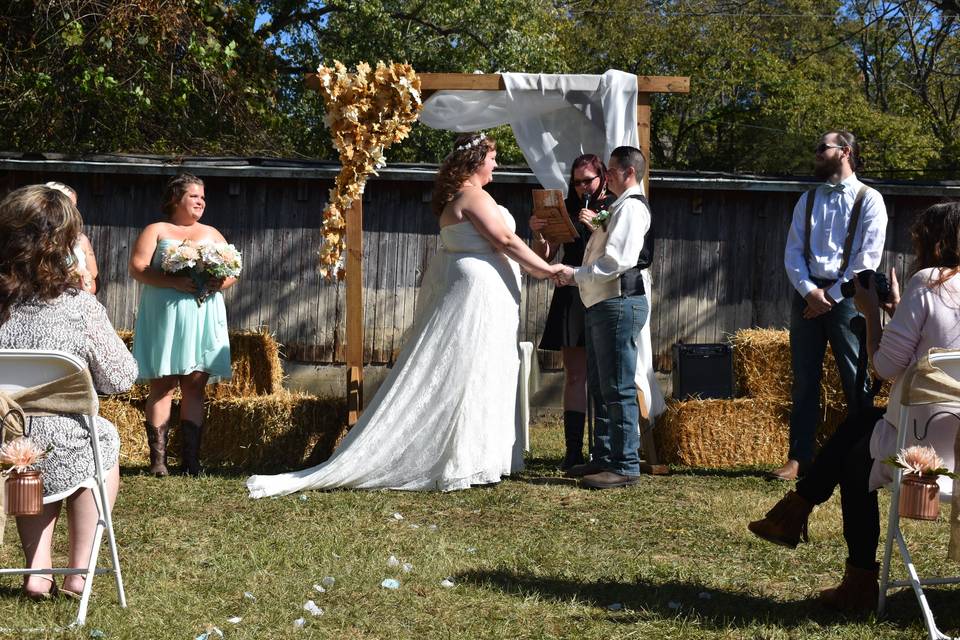 An outdoor ceremony