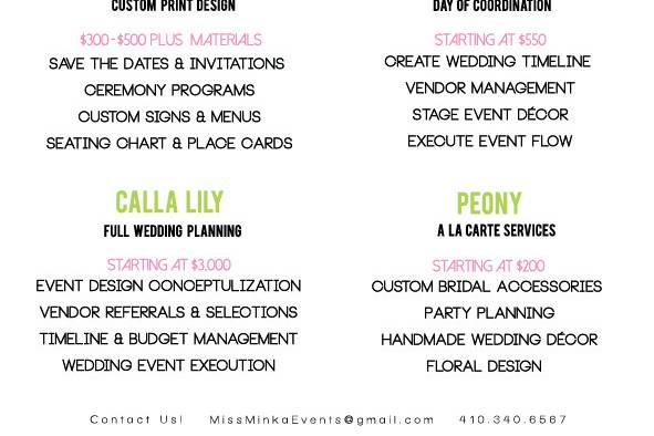 Miss Minka Events and Design