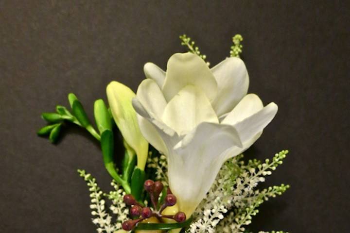 Hand-crafted boutonniere