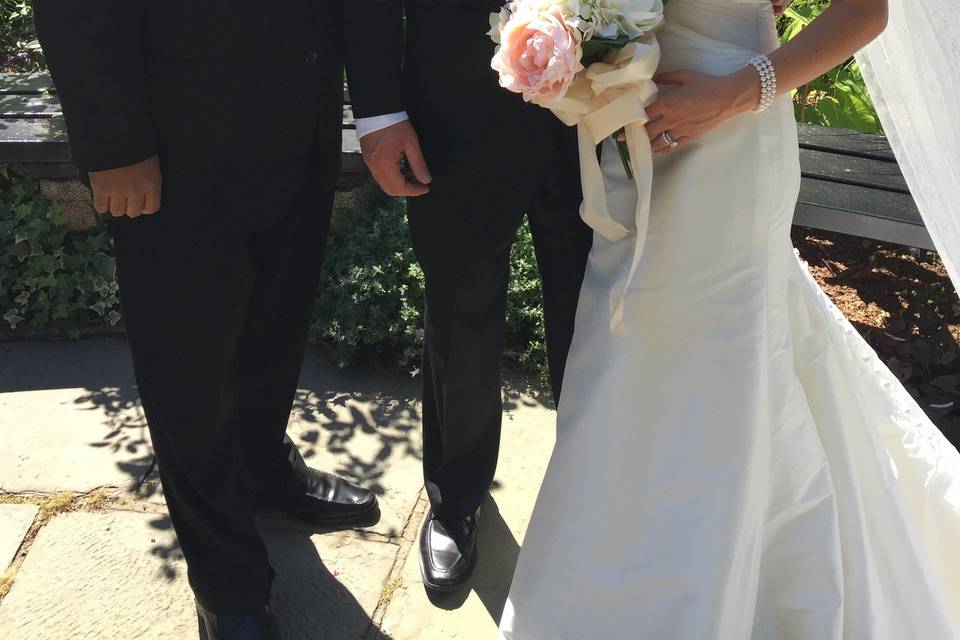 Mr and Mrs Scott and Kathryn Haggith married 9/5/15 Central Park Conservatory Garden (South)