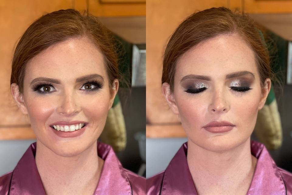 Bridal glam makeup