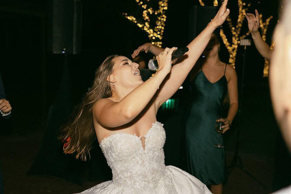 When you give a bride a mic.