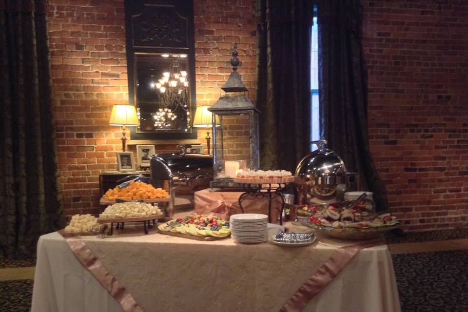 Buffet table