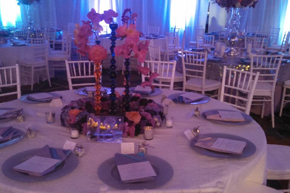 Table setup with place cards