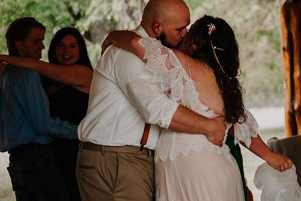 The Bride & Groom Dancing