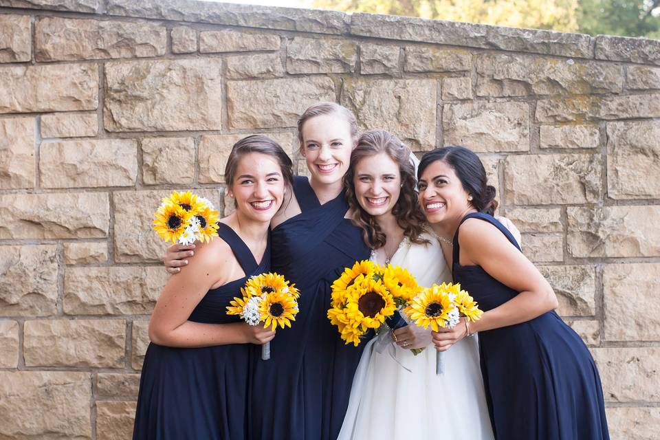 Bride and Bridesmaids