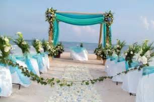 Beach wedding setup