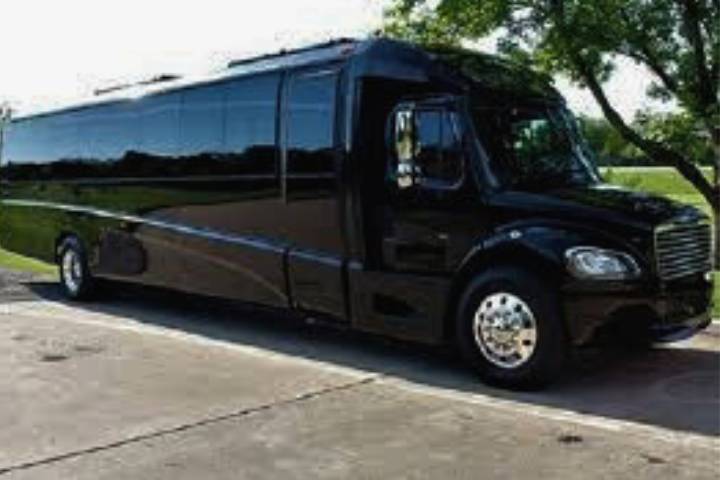 Black 20 passenger bus