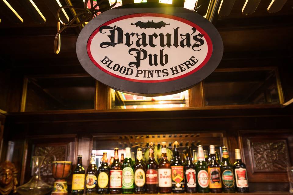 Traditional Irish pub bar