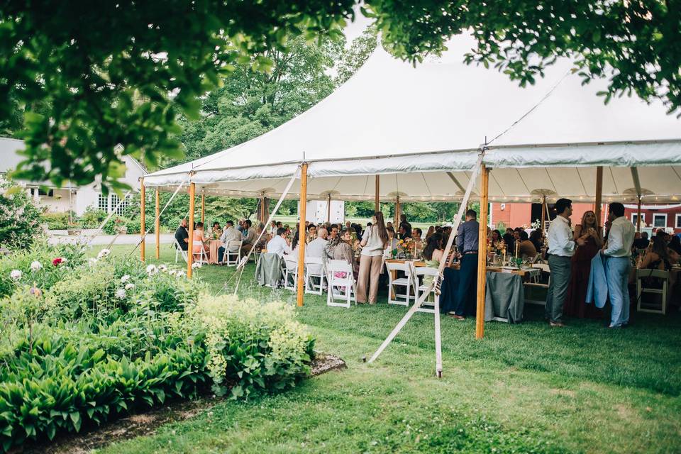 Tent beside the gardens