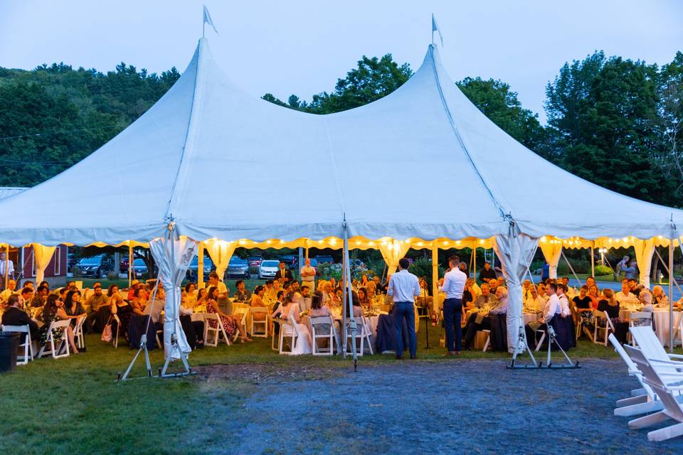 A tent for dinner