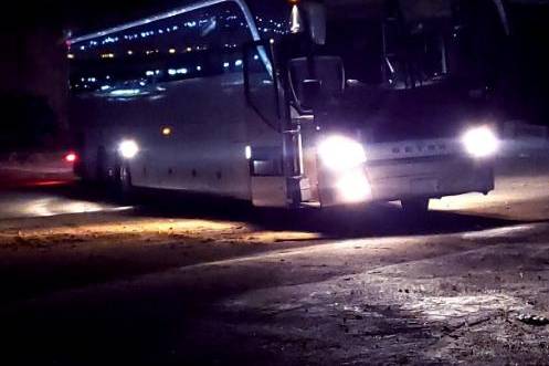 56 Pax Coach Bus at night