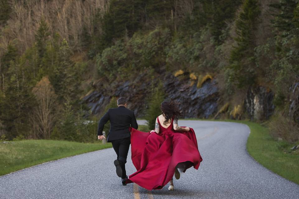 Elopement with a first look