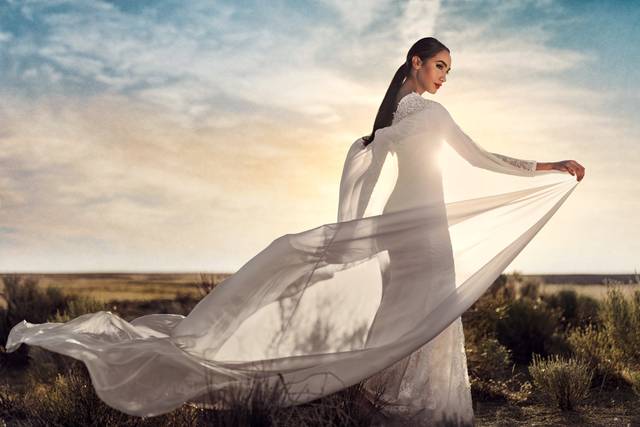 Bride at Sunset
