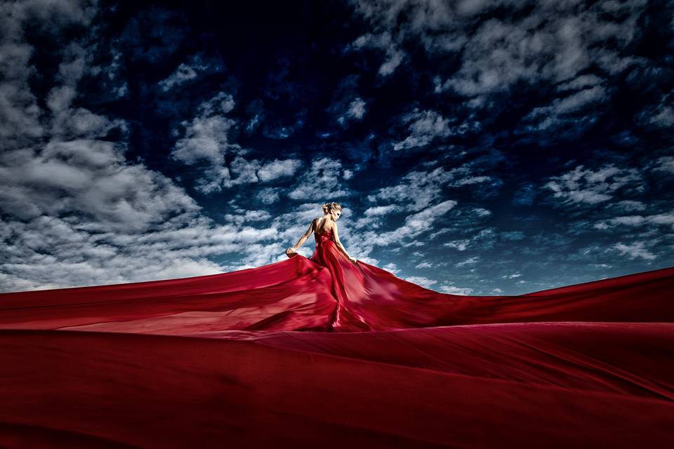 Bridal Photo Red Dress