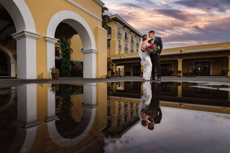 Couple Reflection Marriott