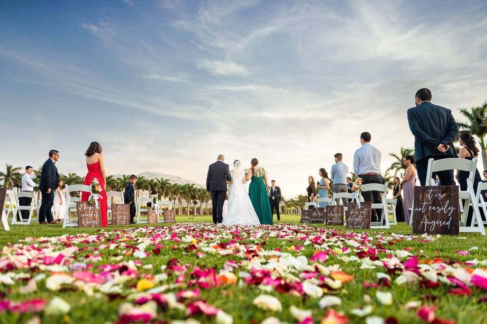 Walking down the aisle