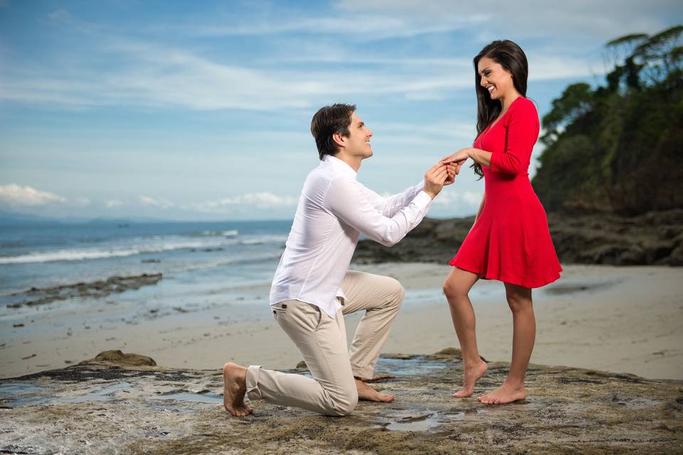 Beach engagement shoot