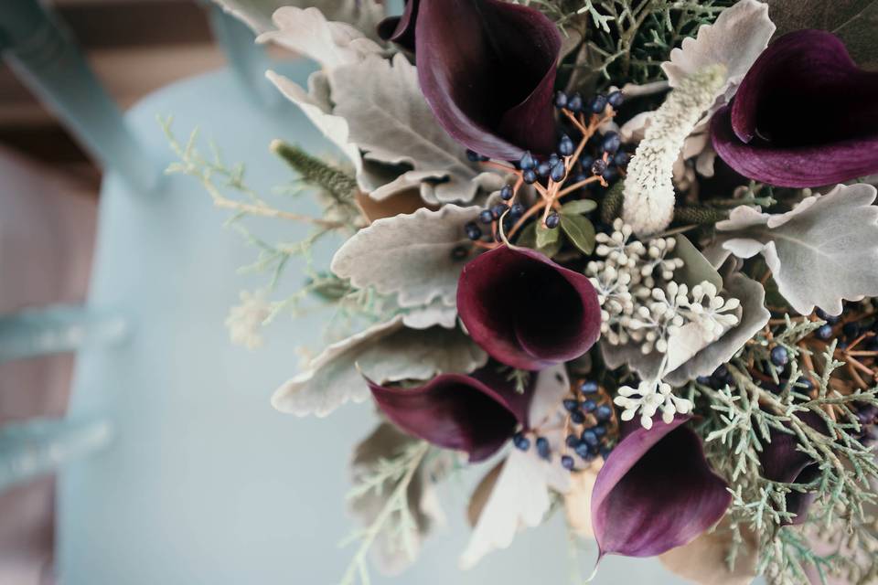 Bright bridal bouquet