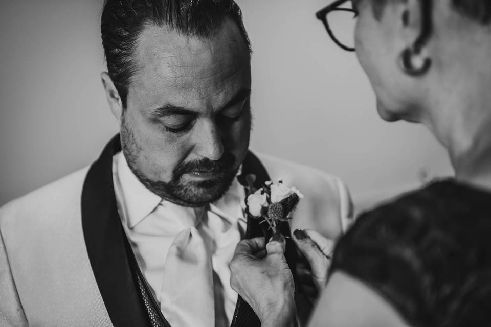 Groom with boutonniere