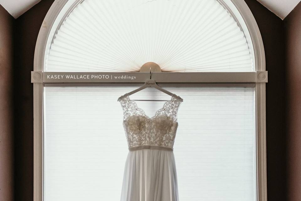 Dress in window