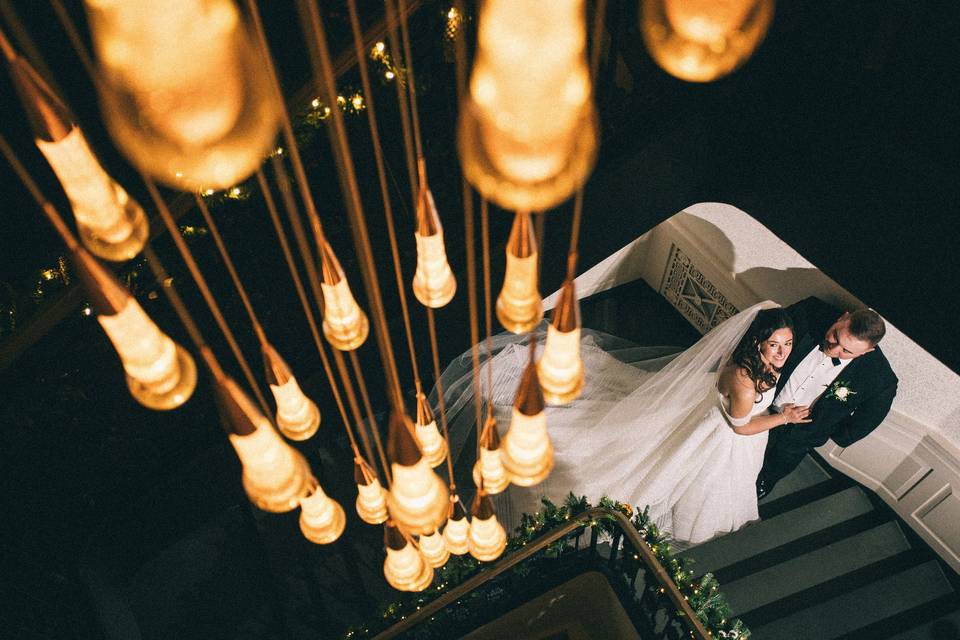 Bride & Groom Under the Lights