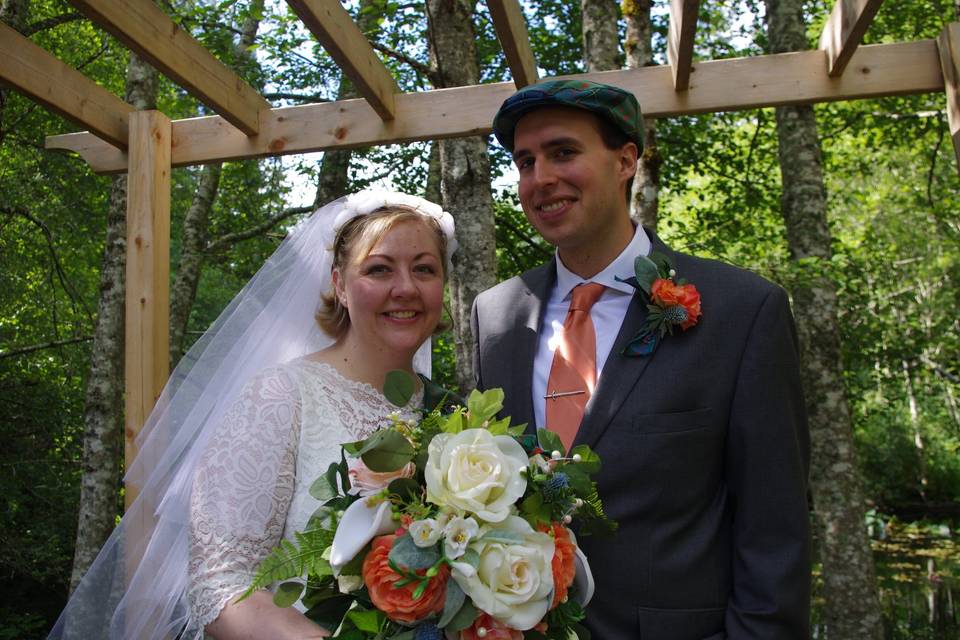 Scottish bride & groom