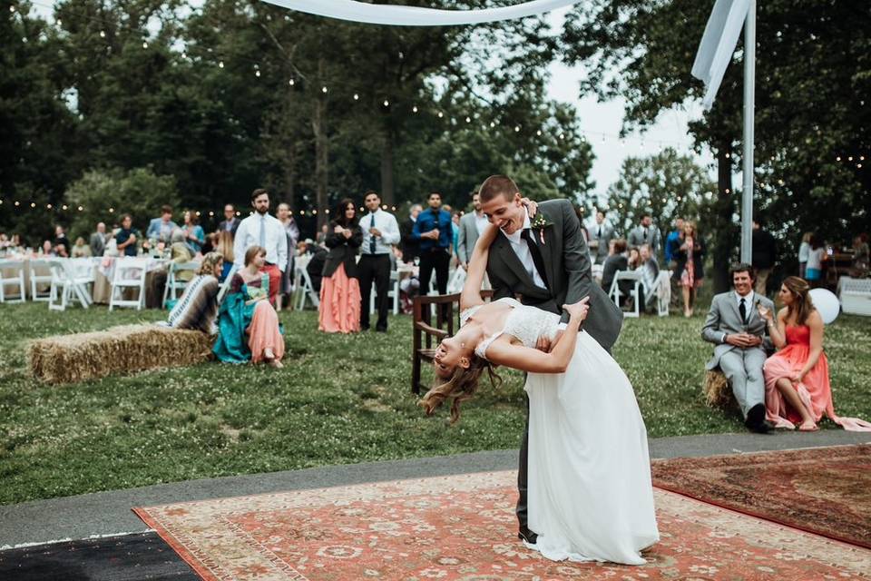 Couple dancing and having fun