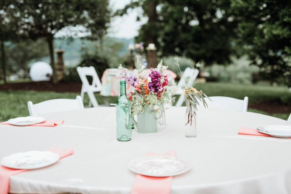 Plates and table decor