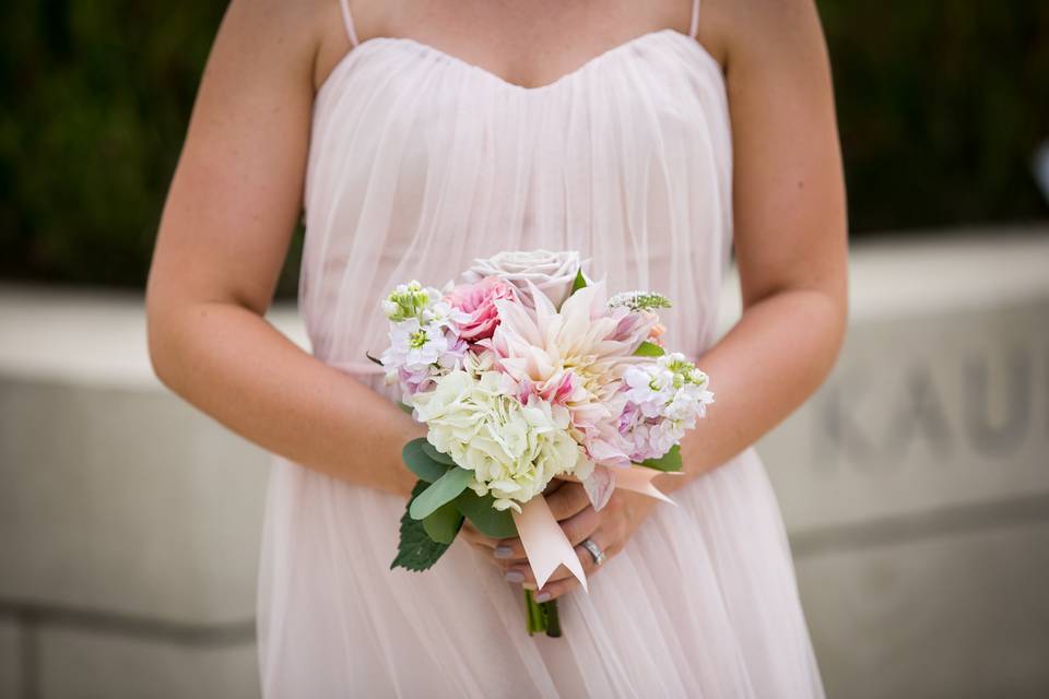 Pink and white flowers, pastel floral