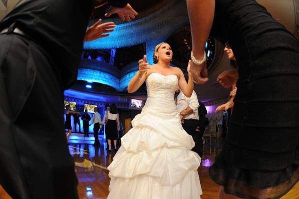 Bride having fun!