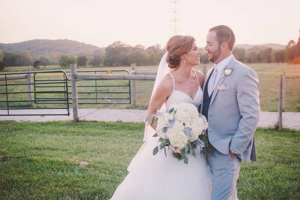 Bride and groom together