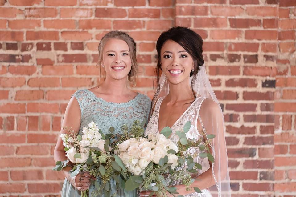 Savi beauty on bride and bff