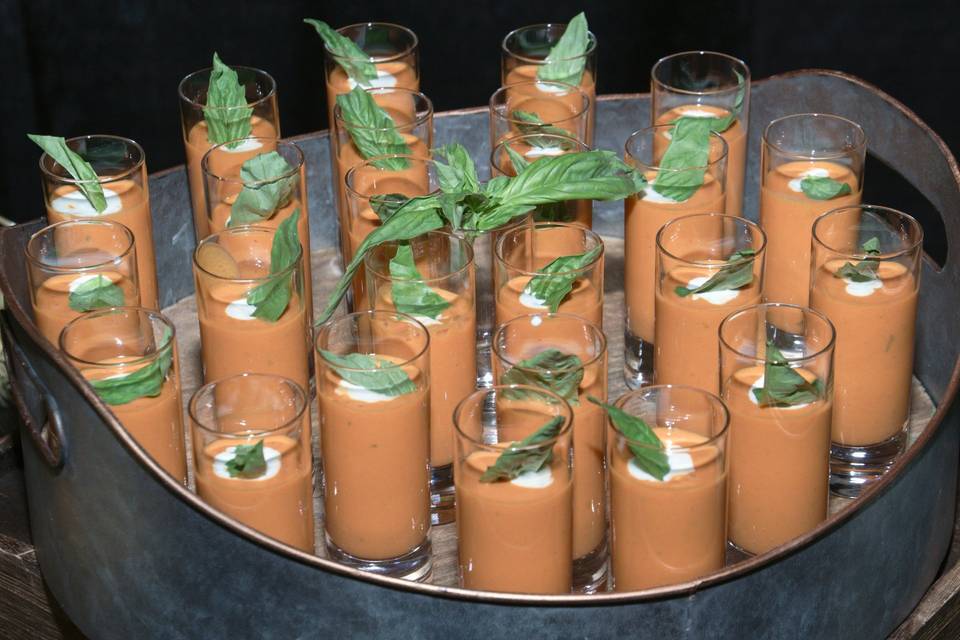Tomato Basil Bisque Shooters