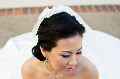 Bride and bouquet