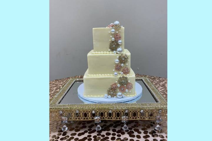 Square Jeweled Cake