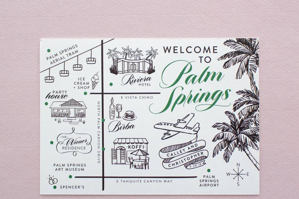 Palm springs map