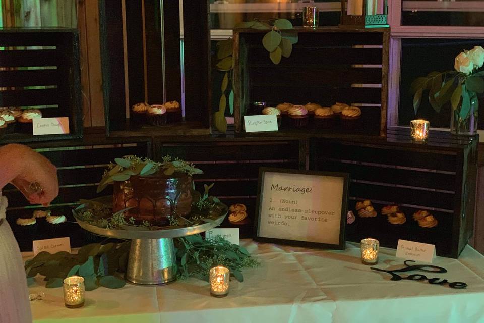 Cupcake table decor