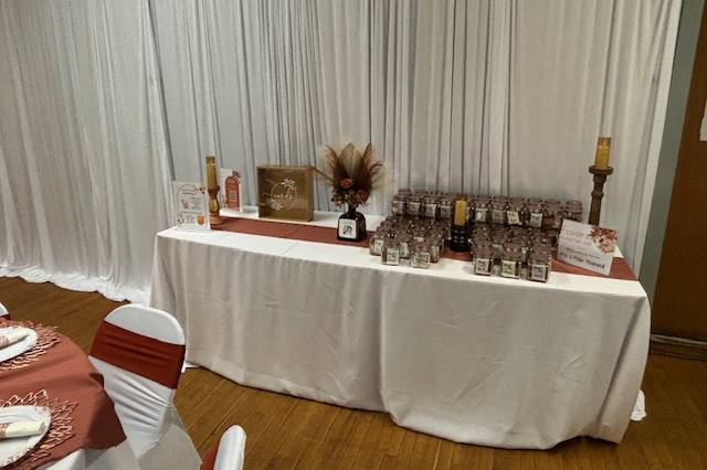 Reception decoration