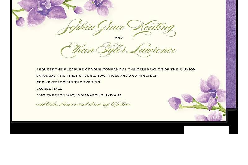 Elegant Orchids Wedding Invitation