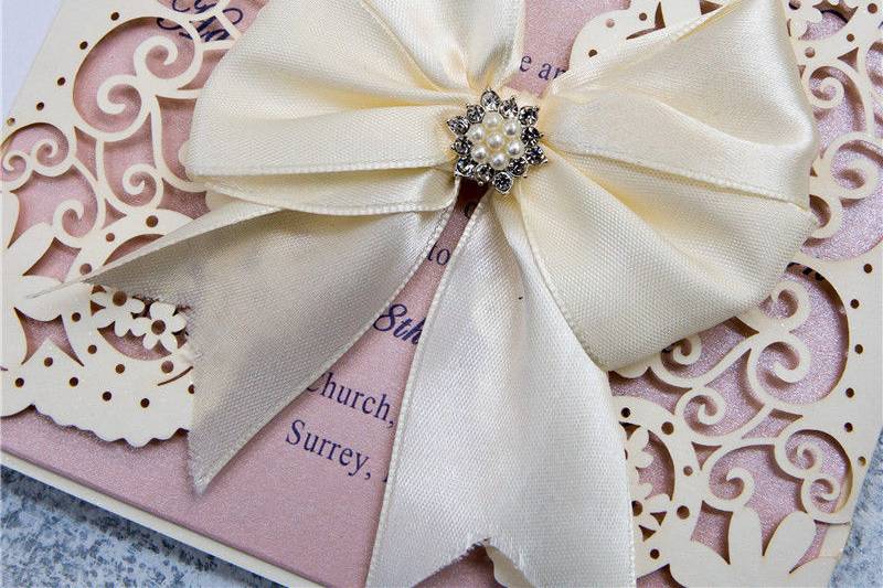 Laser Cut Lace Wedding Invitation