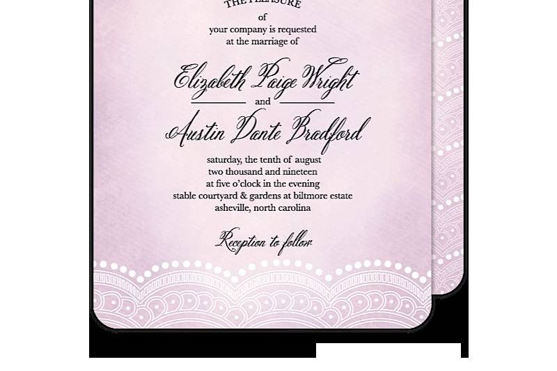 Mehndi Lace Wedding Invitation